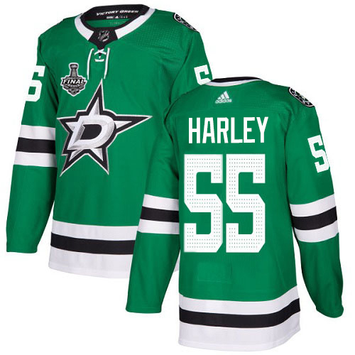 Adidas Men Dallas Stars #55 Thomas Harley Green Home Authentic 2020 Stanley Cup Final Stitched NHL Jersey